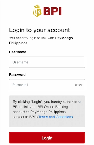 Step 4: Fill in your account name and password.