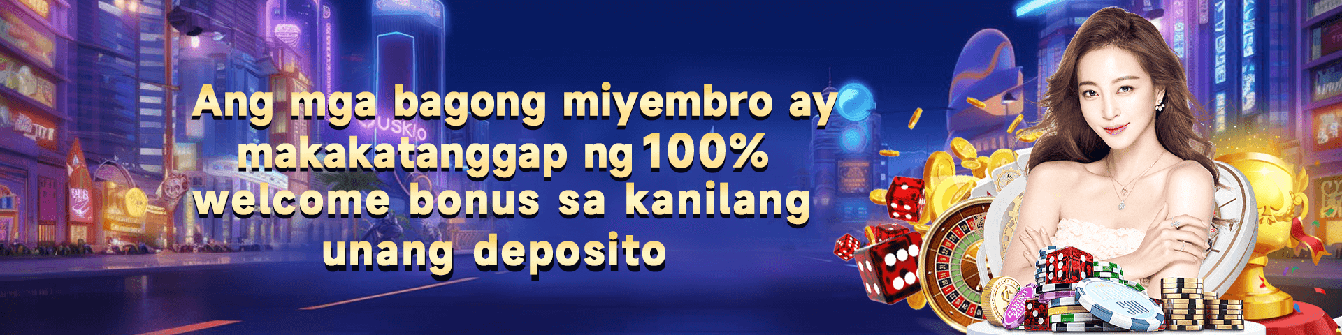 New members will receive a 100% welcome bonus on their first deposit